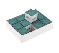 MotiveTech 12 Pieces Billiard Cue Chalk, Universal Cue Tips, Fine Texture, Snooker Cue Tip Accessories, Billiard Stick Chalk for Tournament Bar, Green