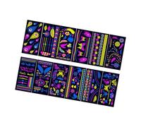 MotiveTech 12 Pieces of Tattoos, Body Decoration for Light-Reactive Events, Style B