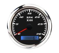 MotiveTech 12V/24V Car RPM Gauge, 0 to 30 black