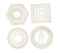 MotiveTech 14 Pieces Weaving Looms Weaving Tools with 3 Shapes Knitting Frame Set for Kids Adults for DIY Wall Decoration Table Mat