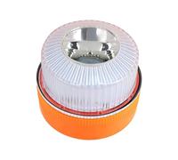 MotiveTech 16V Round Emergency Light with Base, Ideal for Vehicles, Snowplows And Trailers, yellow white