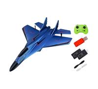 MotiveTech 2 Channels RC Plane Remote Control Aircraft Anti Falling with Light Remote Control Foam Airplane RC Glider for Boys Gift, 2 blue