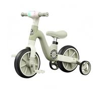MotiveTech 2-in-1 Kids Tricycle Bike Side Training Wheels 2-in-1 Riding -Mount