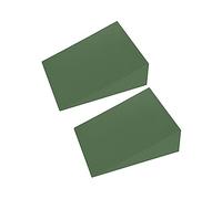 MotiveTech 2 Pack Foam Wedge Blocks, Incline Boards, Calf Stretcher, Squat Ramp, Squat Wedge Blocks, Riser Block for Pilates, Fitness, Heel Raised, Green 12cmx15cmx5cm