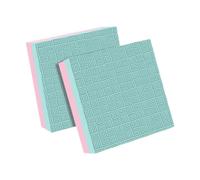 MotiveTech 2 Pieces Barbell Cushion Pad Weightlifting Crash Drop Pads Deadlift Weight Pad Exercise EVA Nonslip Shock Absorbing Mat Suitable for Home Gym Studio C, Green Pink 50x50x4cm