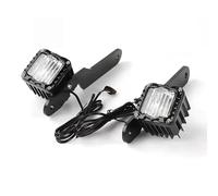 MotiveTech 2 Pieces Motorcycle Auxiliary Light with Mount Brackets LED Motorcycle Auxiliary Light Universal for Motorcyclists, White
