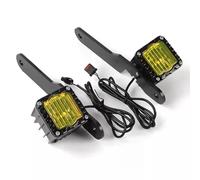MotiveTech 2 Pieces Motorcycle Auxiliary Light with Mount Brackets LED Motorcycle Auxiliary Light Universal for Motorcyclists, Yellow