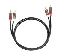 MotiveTech 2 RCA Male to 2 RCA Male Cable,Auxiliary Cable,Sturdy,Compact Multipurpose Audio Cord Stable for Home Speakers Mixer, 100cm