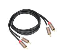 MotiveTech 2 RCA Male to 2 RCA Male Cable,Auxiliary Cable,Sturdy,Compact Multipurpose Audio Cord Stable for Home Speakers Mixer, 200cm