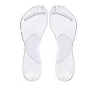 MotiveTech 2 Silicone Arch Support Pads, Non-Slip Insoles for Women And Men Flat Shoes, Clear, L