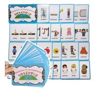 MotiveTech 20 Pieces Grammar Flashcards Picture-Based Vocabulary Flashcards for Teachers, Classroom