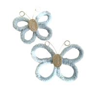 MotiveTech 2PCS Butterfly Wall Decor Bohemian Modern Craft Ornament for Office Bedroom Indoor Nursery Gift, Blue