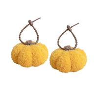 MotiveTech 2Pcs Pumpkin Keychain Cute Keyring Bag Charms for Backpack Wallet Kids