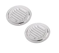 MotiveTech 2x Stainless Steel 4" Marine Boat Round Louver Vent Ventilation Deck Hardware