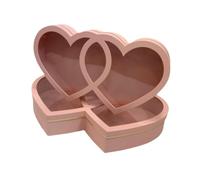 MotiveTech 2X Valentine's Day Gift Box Heart Shaped Flower Box Women Candy Packaging Valentines Day Gifts for Anniversary Female Friends, Pink