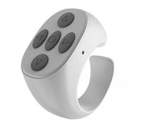 MotiveTech 2xBluetooth Phone Remote Control Mini Rechargeable for Taking Photos White