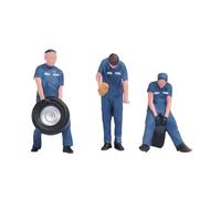 MotiveTech 3 Pieces 1/64 Scale Miniature Figures Diorama, Decorative Painted Photo Props, Tiny Mini People Figurines