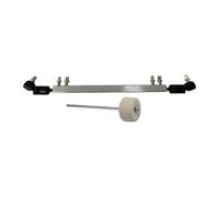 MotiveTech 3 Pieces Double Pedal Cardan Shaft Drum Accessory Connecting Rod Bass Drum Beater with Polished Surface for Safe for Music, Black Silver