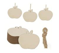 MotiveTech 30 Pieces Wood Ornaments, Wood Slices for DIY Bookmarks