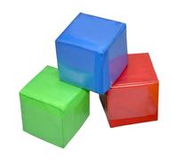 MotiveTech 3Pcs Sponge Dice with Pockets Differentiated Instruction Cubes Soft DIY Picture Blocks Playing Game Dice for Learning Kids