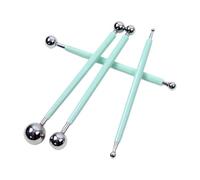 MotiveTech 4 Ball Tip Dotting Tools, Clay Tools, Pottery, Clay Modeling, Double Head, green