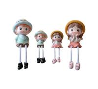 MotiveTech 4 Hanging Doll Statues, Adorable and Elegant Doll Ornaments, Family Sculptures for Festive Wedding and Desktop Gifts, Style A