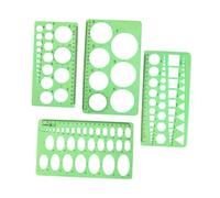 MotiveTech 4 Pieces Geometric Drawing Templates Stencils Circle Rulers Formwork Models PP Material Function Architecture Use for Design Office Home, 4Pcs
