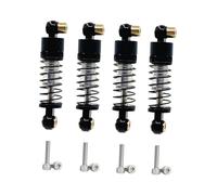 MotiveTech 4 Pieces Shock Absorber Damper RC Vehicle Accs Aluminum Sturdy for 1:24, black