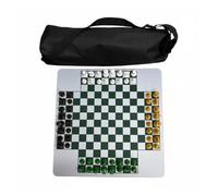 MotiveTech 4 Player Chess Set Multi-Color Pieces Chess Set Easy to Learn, Green, White, Yellow, Coffee With Zipper Storage Bag, Four-player Chess With Zipper Storage Bag