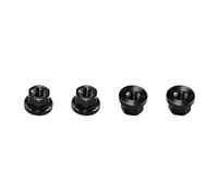 MotiveTech 4Pcs 1/30 RC Crawler M2 Flanged Wheel Nuts Aluminum Alloy, Sturdy, Durability, Spare Parts, RC Car Parts Hardware for SCX30, Black