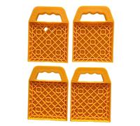 MotiveTech 4Pcs RV Stabilizing Jack Pads, Trailer Leveling Jack Stabilizer Portable Sturdy, Reusable Nonslip, Stabilizer Pads, Orange