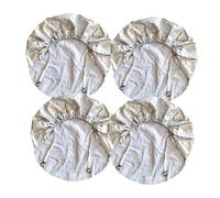 MotiveTech 4Pcs Tire Cover Sturdy Rain Protection Weatherproof Accessories Oxford Cloth for Vehicle RV Motorhome, Silver L