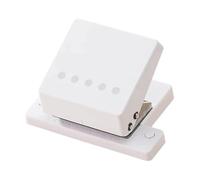 MotiveTech 5 Hole Punch Hand Operated Binding Machine Hole Puncher for Planners Cards Journals, White