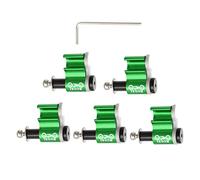 MotiveTech 5 Pieces Brake Hose Adapter Hydraulic Branch Cable Guide Aluminum Alloy Fixing Clip Suitable for Man Mounting, Green