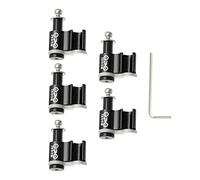 MotiveTech 5 Pieces Brake Hose Adapter Hydraulic Branch Cable Guide Aluminum Alloy Fixing Clip Suitable for Man Mounting, Black