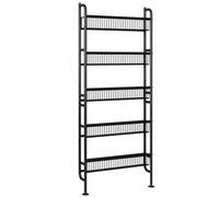 MotiveTech 5-Tier Storage Rack with Guard Railing Anti-Slip Narrow Space Storage Rack Easy to Clean Narrow Shelf for Bedroom