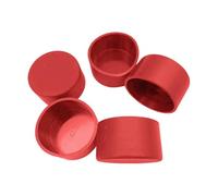 MotiveTech 5 X PVC Inner Diameter 6.3 Cm, Round, Furniture Legs, Flexible Tube, Bolt Sleeve, Accessories, Flooring, Chair Leg Protection, Red