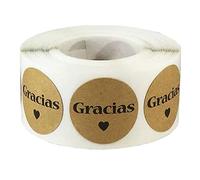 MotiveTech 500 Thank You Labels with Round Spanish Coins