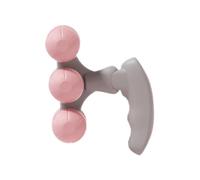 MotiveTech 6 Wheels Manual Massage Roller Deep Tissue Muscle Massage for Back Arms Shoulders, Pink