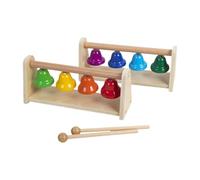 MotiveTech 8 Note Hand Bells Colorful Early Educational Toys for Party Wedding Chorus