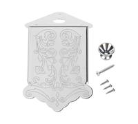 MotiveTech 8-string Tailpiece with Decorative Cover. High-quality Alloy. Includes Mounting Screws. String Plate, Silver