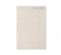 MotiveTech 80 Sheets Binder Refill Paper Refillable Notebook Filler Sheets Smooth Writing Experience Lined Filler Paper for Journalers, Students, A5, Monthly Plan