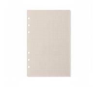 MotiveTech 80 Sheets Binder Refill Paper Refillable Notebook Filler Sheets Smooth Writing Experience Lined Filler Paper for Journalers, Students, A5, Grid