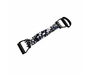 MotiveTech Adjustable Chest Strap Resistance Band Chest Expander Latex Exercise Band Upper Body Elastic Handles Wrapped Grip Suitable for strength training recovery days, Camouflage Blue