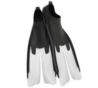 MotiveTech Adult Floating Swim Fins for Pool or Lake Training , Black White, M