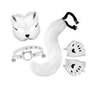MotiveTech And Tail Set, Cute Cosplay Costume for Stage Show, White Black