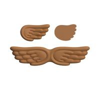 MotiveTech Angel Wing Keyboard Mice Wrist Cushion Ergonomic Hand Rests Set Desk Elbow Pad for Laptop Typist Home Study Workers, Brown