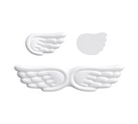 MotiveTech Angel Wing Keyboard Mice Wrist Cushion Ergonomic Hand Rests Set Desk Elbow Pad for Laptop Typist Home Study Workers, White