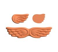 MotiveTech Angel Wing Keyboard Mice Wrist Cushion Ergonomic Hand Rests Set Desk Elbow Pad for Laptop Typist Home Study Workers, Orange