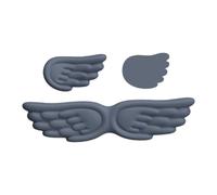 MotiveTech Angel Wing Keyboard Mice Wrist Cushion Ergonomic Hand Rests Set Desk Elbow Pad for Laptop Typist Home Study Workers, Blue Gray